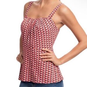 Cabi #778 Dream Day Peplum Tank Printed Blouse